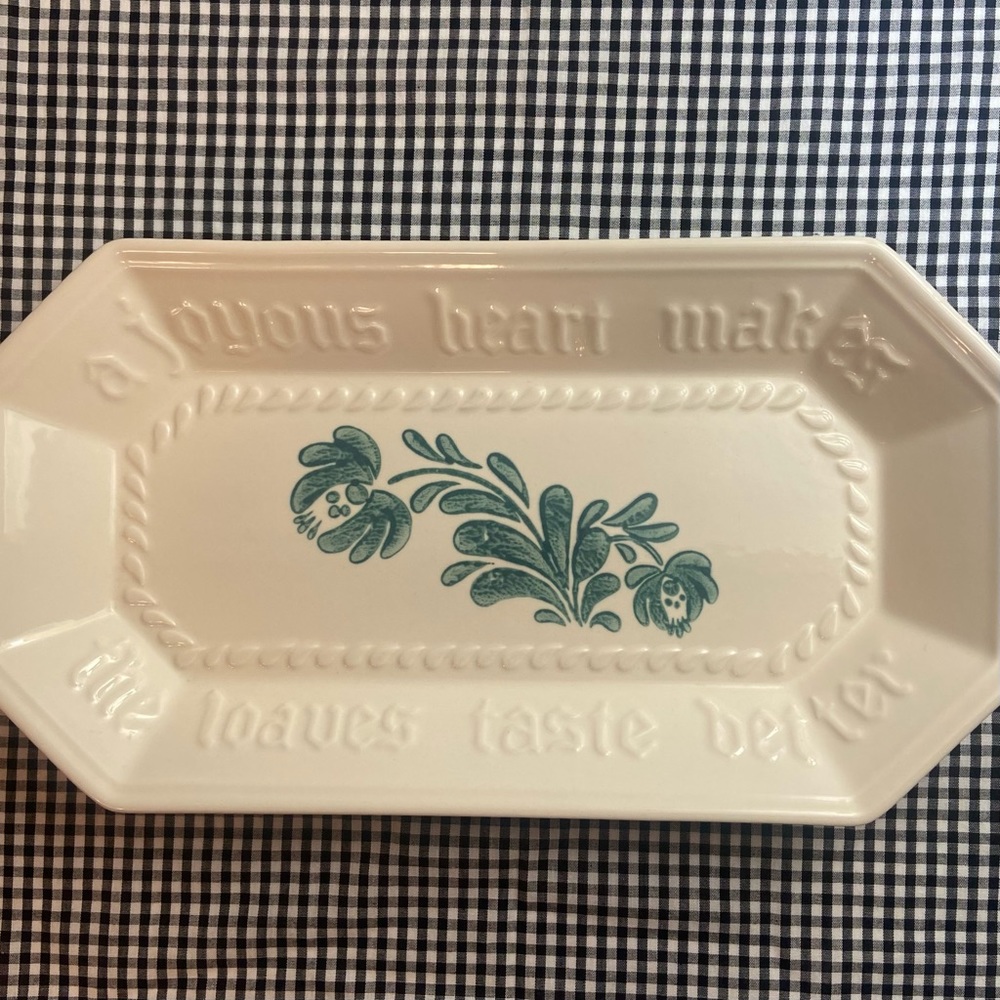 Pfaltzgraff Vintage Bread Loaf Tray, Yorktown Pattern, Joyous Heart